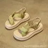 Nuevas Sandalias de Estilo Chino para Mujer, Nuevo Estilo de Verano 2026, Suela Gruesa, que Aumentan la Altura, Elegantes Zapatos de Playa, Versátiles Sandalias Romanas