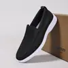 Zapatos Casuales de Punto Personalizados para Hombre de Primavera, Suela Plana, Modernos, Transpirables, Zapatos Slip-On Estilo Coreano