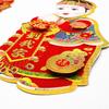 P070B niño dorado niña de jade año del conejo pegatinas festivas de Año Nuevo +10 pegatinas para puerta pegatinas del zodiaco pegatinas de pared con el carácter Fu Fuwa inauguración de casa