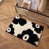 Alfombra de Baño Gruesa Absorbente Simple Transfronteriza, Alfombra de Baño Antideslizante Imitación Cachemira para el Hogar, Alfombrilla Absorbente para el Suelo del Baño