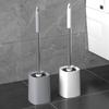 Escova de Vaso Sanitário para Limpeza de Banheiro Doméstico, Sem Cantos Mortos, com Base, Conjunto de Cabo Longo, Escova de Limpeza Atacado