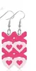 Comercio exterior europeo y americano moda polvo suelto acrílico amante Navidad pendientes románticos Amazon accesorios lindos pendientes