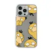 Funda de Teléfono Linda de Psyduck Estilo Anime Japonés para Apple 16 Pro, iPhone 17 Funda de Espejo Acrílico