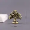 Árbol de la Fortuna de Latón Sólido Árbol de Lingote Atractor de Riqueza Adorno de Mascota de Té Vintage Decoración de Cobre Hecha a Mano