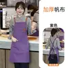 Delantal de mezclilla especial para catering con impresión de logo, tienda de café y té con leche, manicura, overol comercial de lona engrosada