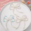 Versión coreana de un sencillo lazo de perlas de cristal, accesorios para el cabello, pendientes y tocados hechos a mano con cuentas, versión coreana, estilo simple.