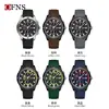 Marca OFNS Amazon Moda Caliente Tendencia Reloj de Calendario Simple para Hombre Deportivo Resistente al Agua Tres Ojos Seis Manecillas Reloj de Cuarzo para Hombre