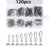 100/120 Piezas Por Caja Acero Inoxidable Estilo Americano Pines Reforzados Conectores de Tensión Fuerte Anillo en Ocho Accesorios Pequeños