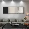 Pintura decorativa para dormitorio estilo wabi-sabi Pintura colgante de pared de fondo para sofá minimalista italiano Pintura colgante de banner horizontal para sala de estar con sensación de alta gama abstracta