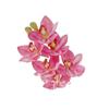 Orquídeas Cymbidium de seis cabezas impresas en 3D Flores artificiales para decoración de escena de boda, Flores falsas para decoración de sala de estar, mesa de comedor y arreglo floral