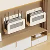 Estante para router, estante de almacenamiento WiFi montado en la pared, estante de almacenamiento extensible sin perforaciones para decodificador de TV montado en la pared