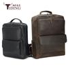 Fábrica de vacas Tide mochila de cuero personalizada mochila casual para computadora moda viajero retro mochila de cuero de vaca para hombre