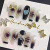 Nuevo lazo de aleación para celebridades de Internet, joyería para decoración de uñas, decoración de uñas, accesorios de mariposa de metal con diamantes, taladro para uñas