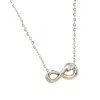 Collar de acero de titanio, personalización ligera, acero inoxidable, lujo ligero, circonita microincrustada, colgante chapado al vacío en oro de 18K, collar para la clavícula para mujer