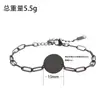 Pulseira Redonda de Aço Inoxidável para Pulseira de Clipe de Papel Pulseira em Branco Sem Palavras Material Pulseira de Presente de Feriado Atacado