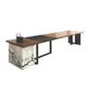 Mesa de Isla Minimalista de Madera Maciza Estilo Chino Moderno y Juego de Sillas y Mesa de Té para Hogar, Sala de Estar, Oficina, Tablero Grande, Nuevo Modelo de Gama Alta