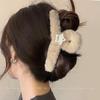 Presilha de Cabelo de Pelúcia Acessório de Cabeça Presilha de Cabelo Feminina Parte de Trás da Cabeça Presilha de Cabelo Popular na Internet 2023 Novo Presilhão Grande para Cabelo