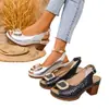 Sandalias de tacón alto para mujer de talla grande, estilo romano, con boca de pez y hebilla cuadrada, nuevo diseño de verano 2025, comercio exterior europeo y americano