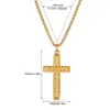 Collares Cruzados Europeos y Americanos para Hombres y Mujeres, Acero de Titanio Diamante de Alta Calidad Incrustado Cadena Larga Accesorios, Joyería Simple de Moda al por Mayor