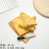 Tamaño Grande - Canasta de Pan Pintada Tostada Accesorios de Resina Pegamento Crema Imán para Refrigerador DIY Caja de Almacenamiento Llavero Venta al por Mayor