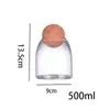 Frasco Sellado de Vidrio de Borosilicato Alto con Tapón de Corcho, Frasco de Almacenamiento para Cocina, Cáscara de Cítricos Seca, Frasco para Almacenar Miel, Contenedor Transparente