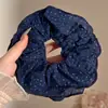 Scrunchie Oversized Estampa de Leopardo Retrô Outono e Inverno para Mulheres, Elástico de Cabelo Fofo Estilo Saia, Novo Acessório de Cabelo Elástico Outono e Inverno