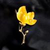 Broche Retro Elegante Flor de Magnolia Pin de Alta Gama para Mujer Exagerado Estilo Corte Corsage de Moda Nuevo Accesorios de Ropa