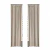 Cortinas francesas de doble cara con patrón de espiga de cachemira, alto oscurecimiento, color liso en color crema para protección solar de balcón, dormitorio y sala de estar en estilo crema.