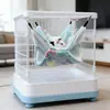 Hamaca transfronteriza para hámster, hamaca suspendida de doble capa para petauros del azúcar y chinchillas, saco de dormir cálido para ardillas, hamaca para mascotas pequeñas