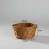 Bandeja de plástico tipo mimbre para snacks y frutas secas, cesta de almacenamiento para escritorio del hogar, cesta creativa para snacks y postres de restaurante, estilo japonés