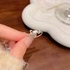 Anillo Abierto de Lazo Ojo de Gato Retro Francés para Mujer Anillo Distintivo Nicho de Lujo Ligero Anillo Pulsera Nueva Celebridad Cibernética