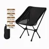 Silla Lunar Portátil de Respaldo Alto para Exteriores, Silla Espacial Plegable con Respaldo, Silla de Playa para Pesca, Silla para Acampar al Aire Libre