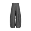 25047 Estilo Retro Americano Unisex de Moda Diseño Desestructurado Plisado Pantalones Casuales para Hombre con Caída Ligeramente Curva
