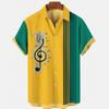 Transfronterizo AliExpress 3D moda verano casual estación independiente venta caliente estampado camisa hawaiana para hombre vacaciones junto al mar