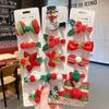 Diadema Navideña para Niños Set de Cinco Piezas Pinza para el Cabello Muñeco de Nieve Nueva Moda Pinza Lateral Accesorios para el Cabello de Niñas Regalo