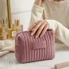 Bolsa de Maquiagem de Veludo Popular para Mulheres, Grande Capacidade, Portátil, Bolsa de Armazenamento Estilosa, Bolsa de Maquiagem Portátil para Viagem Transfronteiriça