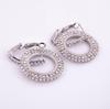 Pendientes de circonita circular de estilo coreano, muy populares, a la moda, con microestrás, G1019