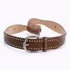 Cinturón de Mujer Nuevo Estilo Resistente Decorado con Remaches de PU con Textura Vintage, Cinturón Decorativo de Diseño Único para Jeans