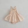Ins Ropa de Verano para Bebés y Niños Pequeños Monos para Bebés Chaleco Camisola para Niñas Falda Harem Cruzada Ropa de Escalada de Conejo Triángulo