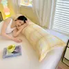 Funda de almohada doble de algodón lavado clase a Funda de almohada para pareja 1.5m 1.8m Funda interior para almohada larga doméstica engrosada