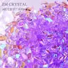Frete Grátis Novo Diamante Aurora Misto Transparente para Nail Art Diamante Irregular Elfo Quente Mesmo Estilo Gelo Transparente Base Plana Decoração de Diamante para Nail Art