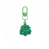 Chaveiro Série de Natal em PVC Macio Fecho Lagosta Cor Macaron Pintado Fivela de Porta Pequena em Forma de U Fivela em Forma de 8 Pingente