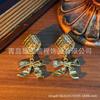 Qingdao Middle Ancient Jewelry Brincos de joias retrô de alta qualidade com diamantes Brincos de liga de borla de nicho ocidental Brincos