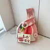 Conjunto Completo de Bolsas de Tricô Espessas de Lembrança, Sacolas de Presente Portáteis, Bolsas de Lembrança, Bolsas de Tricô com Flor de Tulipa