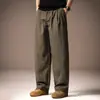 Pantalones Casuales de Pierna Ancha de Tencel de Corte Holgado para Hombre, Pantalones Casuales de Verano Finos con Sensación de Hielo, Textura Fluida y Pliegues