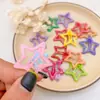 Grampo de Cabelo Estrela de Epóxi Cor Doce 3cm para Crianças, Cabelo Interno Cebola, Estrela de Cinco Pontas, Boa Qualidade, Celebridade da Internet, Grampo de Cabelo para Mulheres, Grampo BB