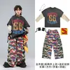 Ropa moderna para niños de street dance conjunto de sudadera hip-hop para niños atuendo de actuación hip-hop para niños conjunto para desfile de moda de niñas