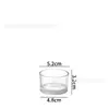 Copo de vela aromática vidro simples transparente castiçal fundo curvo ornamento de fragrância para casa decoração atacado em estoque