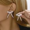 Aretes de Diseño Nicho Estilo Coreano Ins Distintivo Lazo Aretes Combinables Dulce Llorón Estilo Chica Picante Aretes Aretes