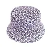 Comercio exterior al por mayor primavera y verano sombrero de sol coreano para mujer, hombre y mujer color estampado de leopardo doble cara se puede usar sombrero de pescador sombrero de cubo sombrero para el sol